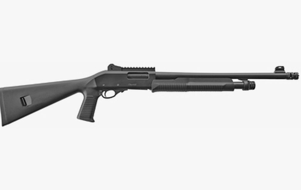 EAA AKKAR, Pump, 12 Ga, 3.5" Chamber, 18.5" Barrel, Black, Synthetic Tactical Stock, 5 Round