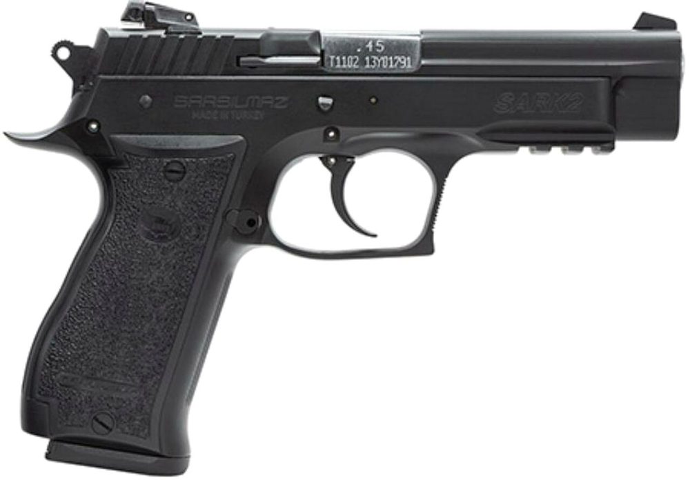 EAA Sarsilmaz SAR K2 45ACP Black, Adjustable Sights, Rail, 14 Rd Mag