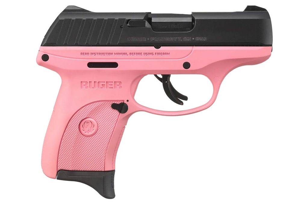 EC9s 9mm Striker-Fired Pistol with Pink Grip Frame and Aluminum Cerakote Slide