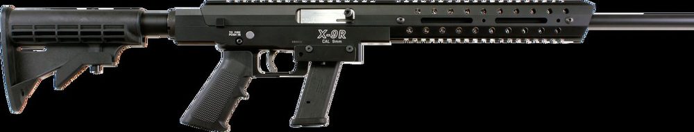 Excel X-Series X-9R 9mm 16" 17rd Black 6 Position Synthetic Stock Black Aluminum Receiver