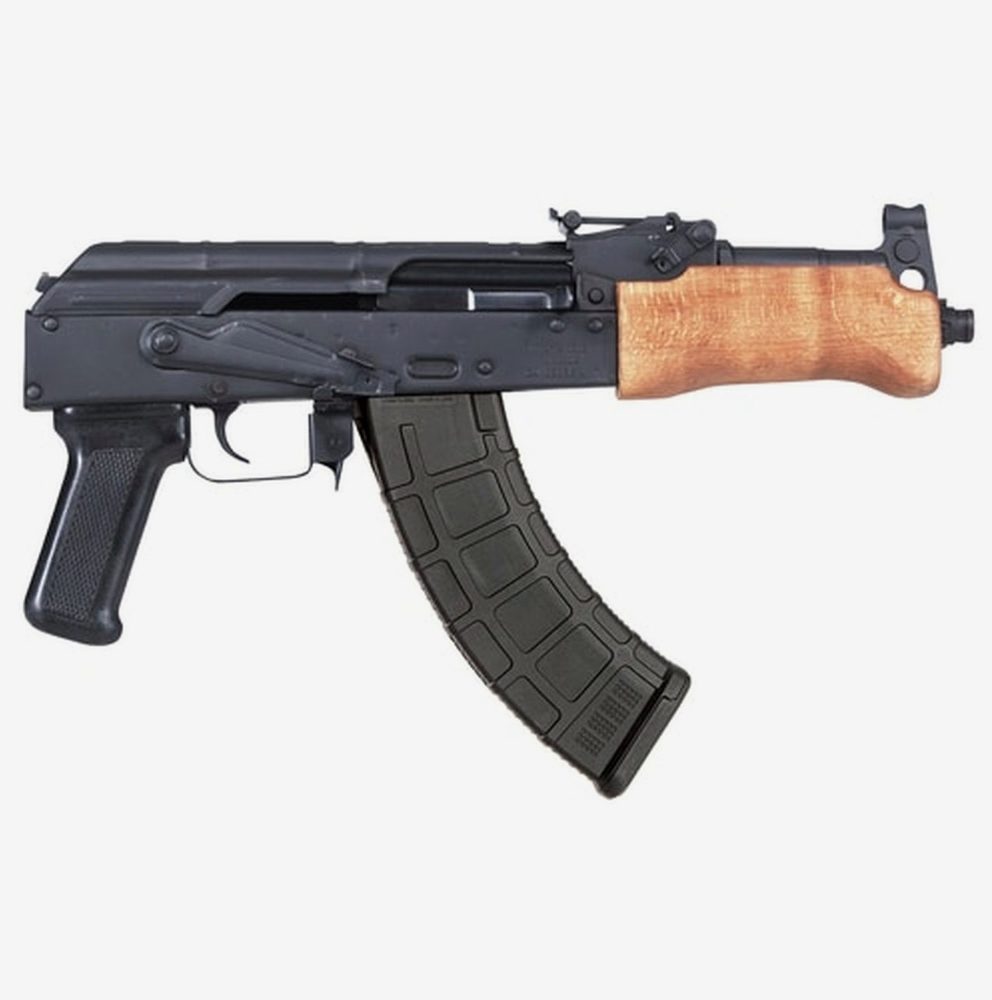 F.A. Cugir Mini Draco AK-47 Pistol, Semi-auto, 762X39, 7.75" Barrel, Polymer Grip, Wood Furniture, 1-30 Rd Mag