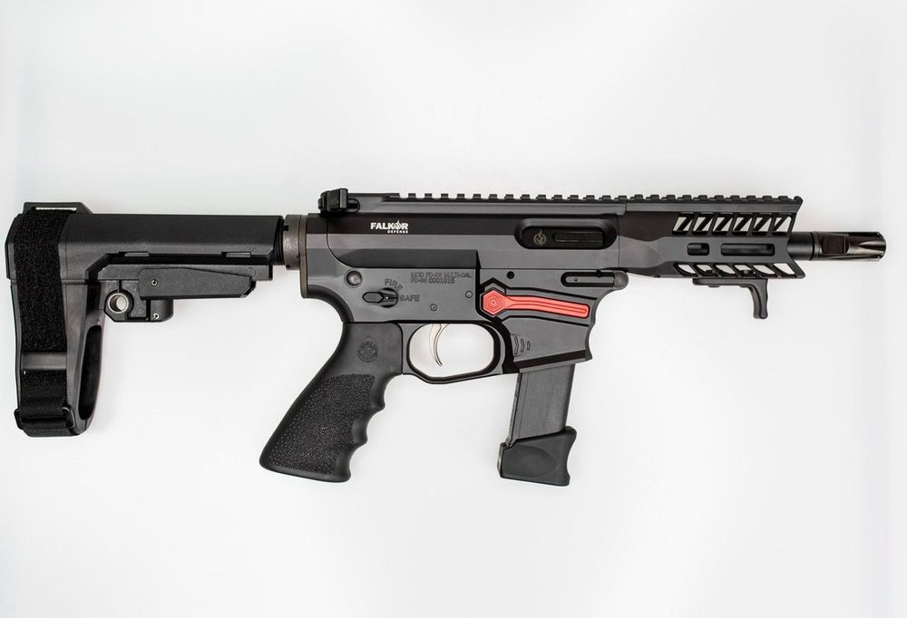 Falkor FG-9 AR-15 Pistol, 9mm, Black, SBA3 Brace, Glock 17 Type Magazine