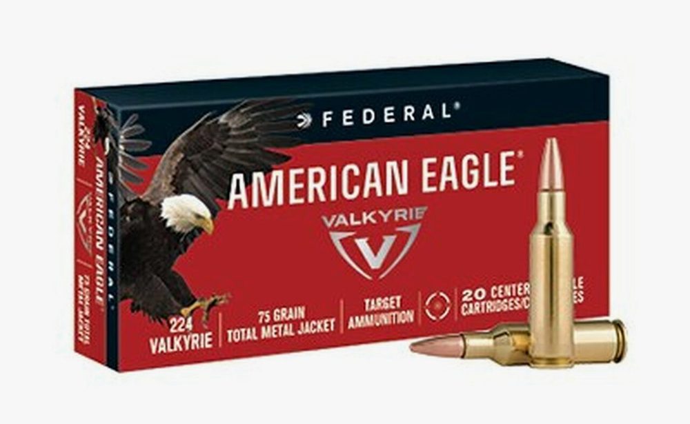 Federal American Eagle .224 Valkyrie 75gr, Total Metal Jacket 20rd Box