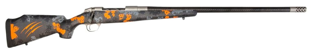 Fierce CT EDGE .300 PRC, 24" Carbon Barrel, Carbon Stock /w Orange Accent, 4rd