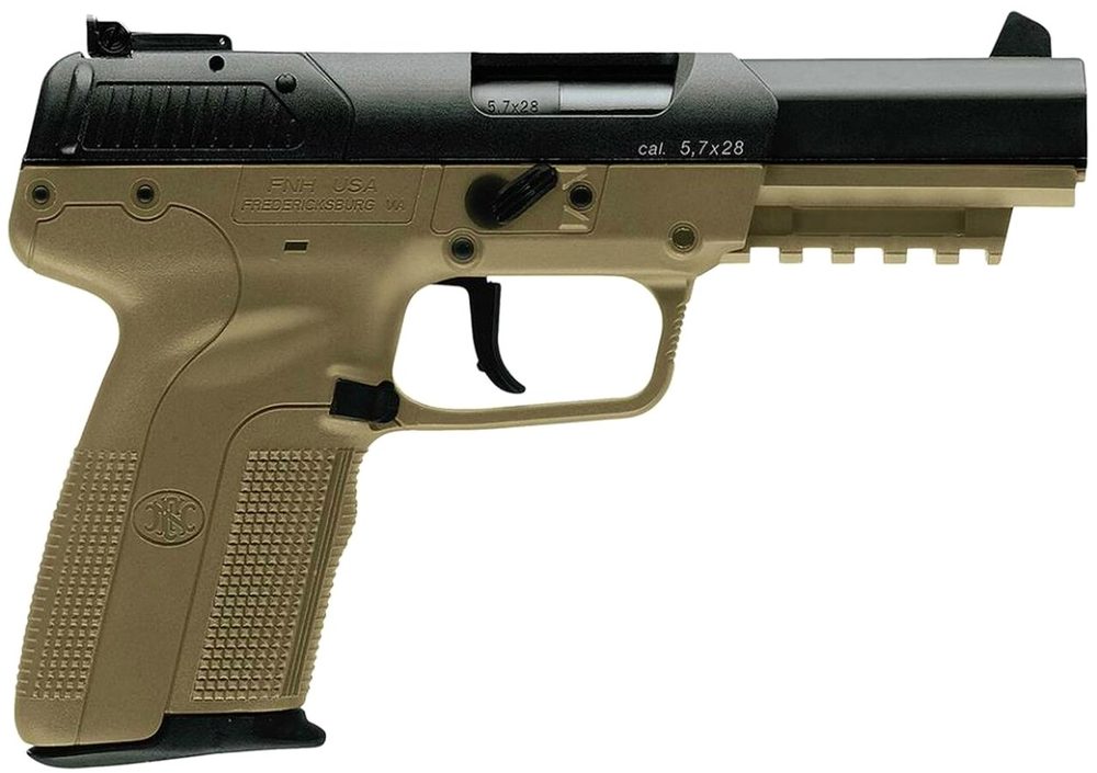 FN Five-Seven 5.7X28mm 4.8" Adjustable 3-Dot Sights, Flat Dark Earth, 20 Round