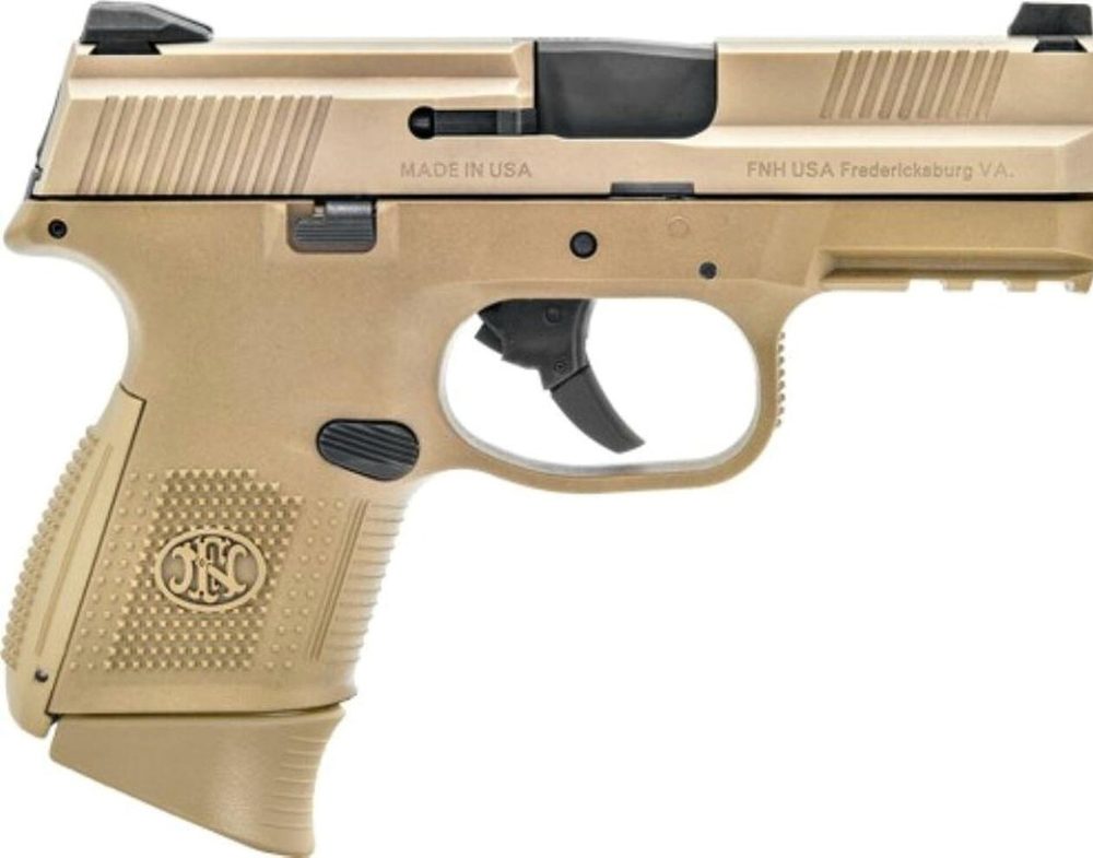 FN FNS-9C 9mm Compact 3.6" Barrel Full Flat Dark Earth 12rd Mag