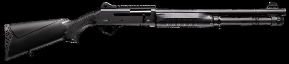 Four Peaks, Copolla T4-S, Semi-automatic, 12 Gauge, 18.5" Barrel, Black, 5Rd