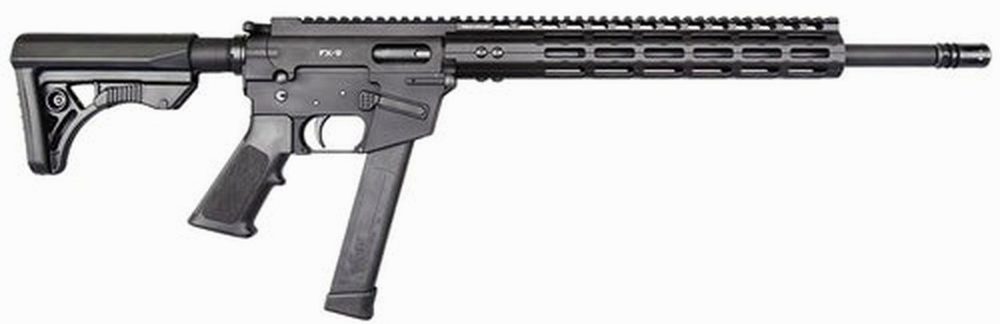 Freedom Ordnance FX9 9mm, 16" Barrel, Black, Plastic Grip, Uses Glock Style Magazines, 1 Mag, 31Rd