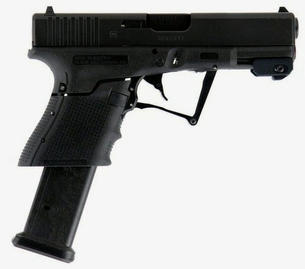 Full Conceal, M3D 19 Gen 4, Safe Action, Foldable Compact Pistol, 9mm, 4.01" Barrel, Polymer Frame, Matte Finish, 21Rd, 1 Mag, Fixed Sights, Glock OEM Rail