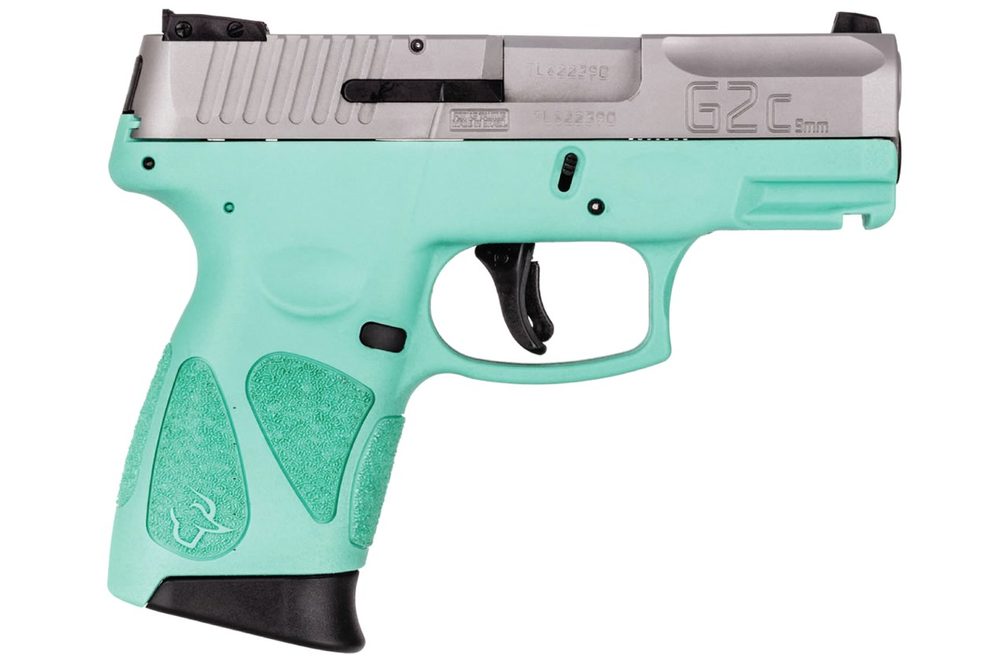 G2C 9mm Sub-Compact Pistol with Cyan Frame and Stainless Slide