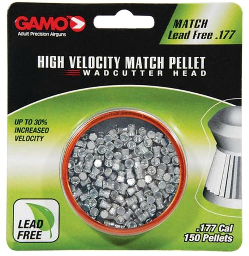 Gamo Match Lead Free Pellets .177 Caliber Flat Nose 150 Per Blister Pack