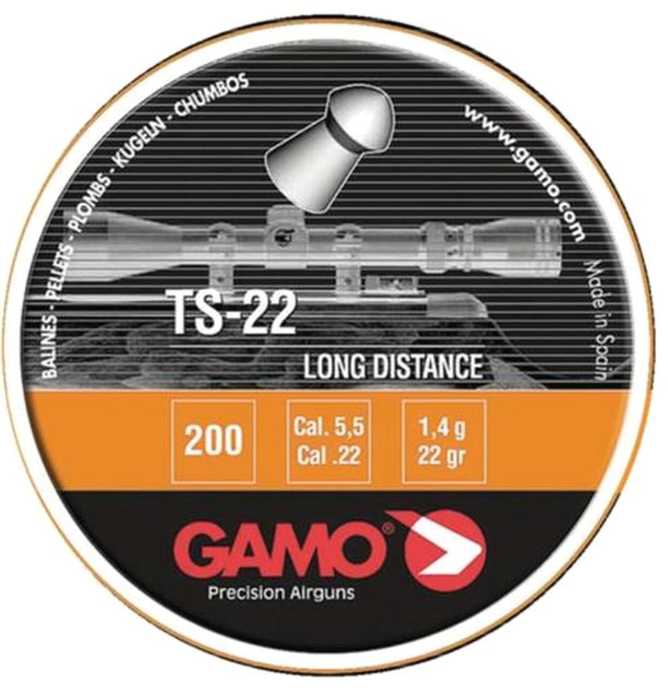 Gamo TS-22 Lead Pellets .22 Caliber 200 Per Tin