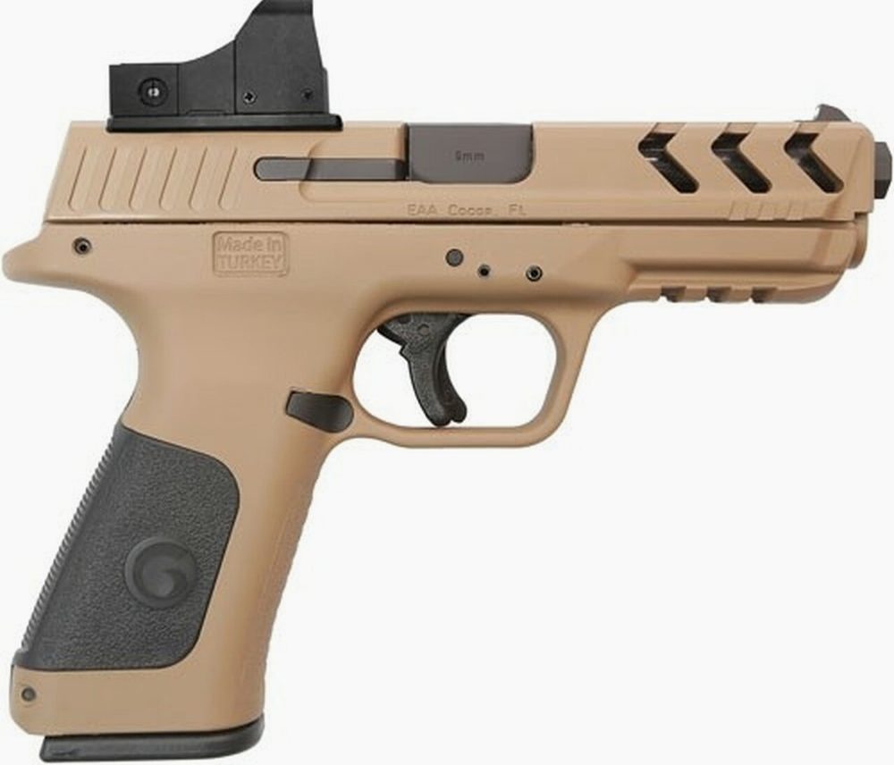 Girsan MC28SA 9MM 4.25" Barrel With Optic, Flat Dark Earth Polymer Frame, 15rd Mag