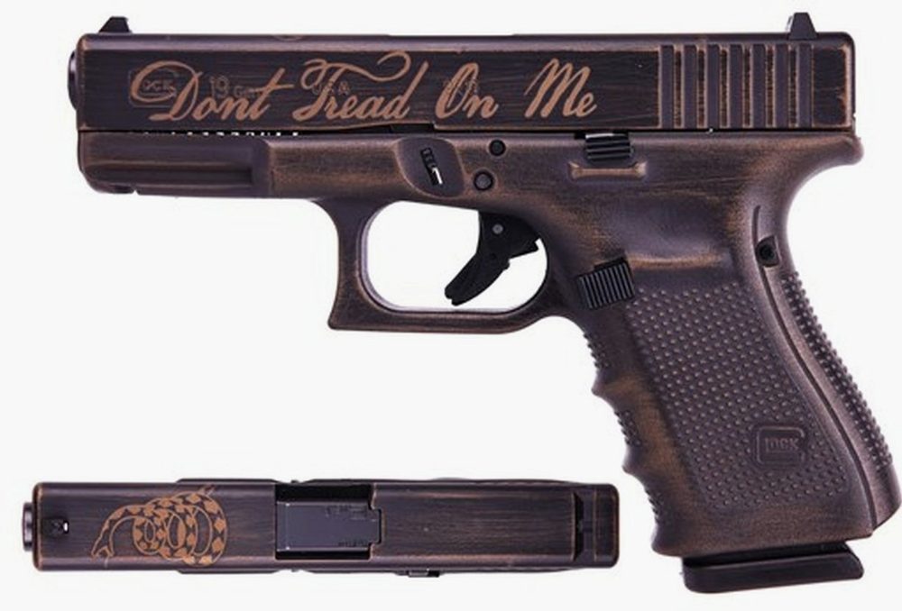Glock 19 Gen 4 Don't Tread On Me Special Edition 9mm 4" Barrel Cerakote 3- 15rd Mags