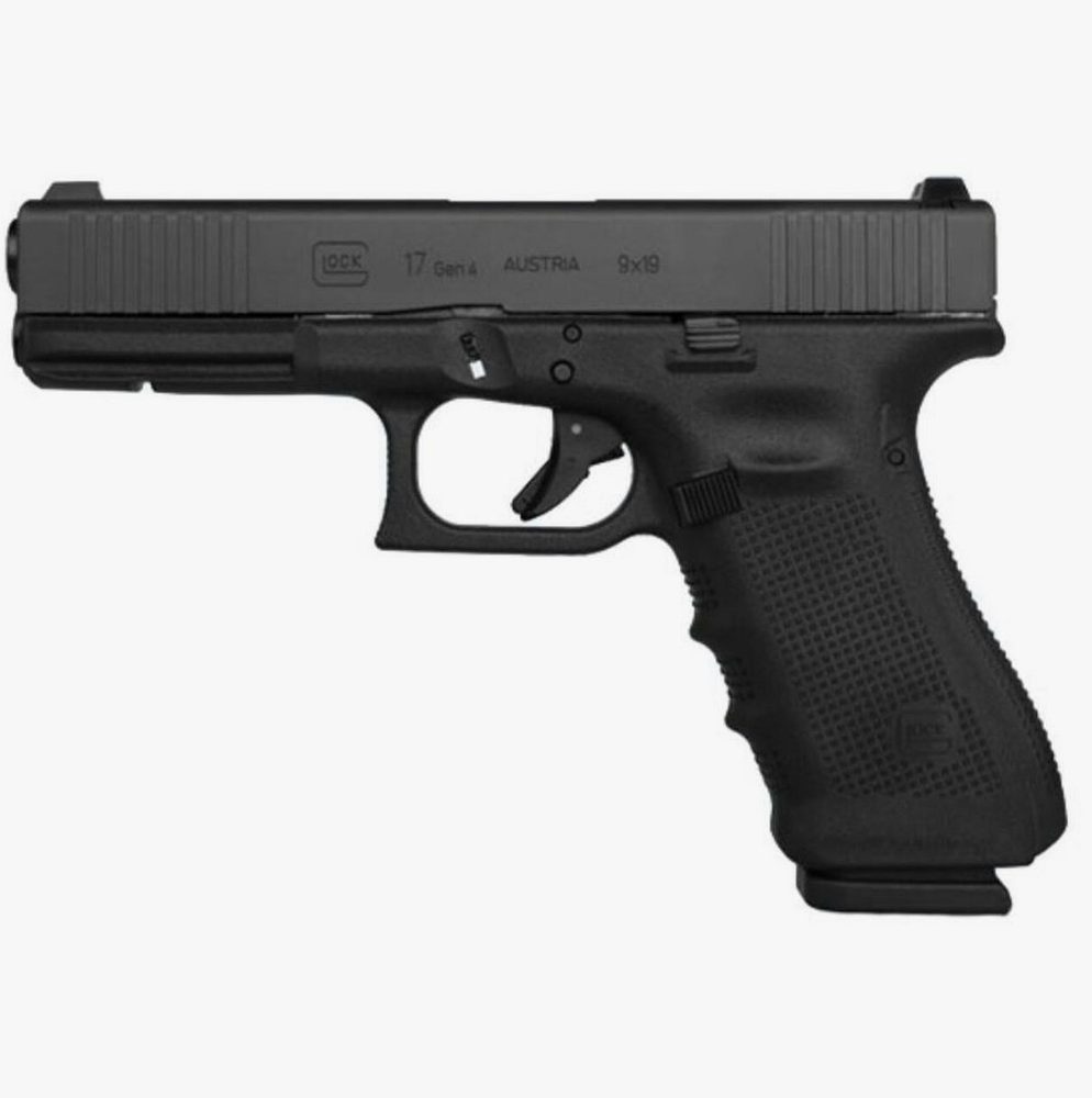Glock G17 Gen4 9MM 4" Barrrel Front Serrated Slide Ext Slide Stop 17rd Mag