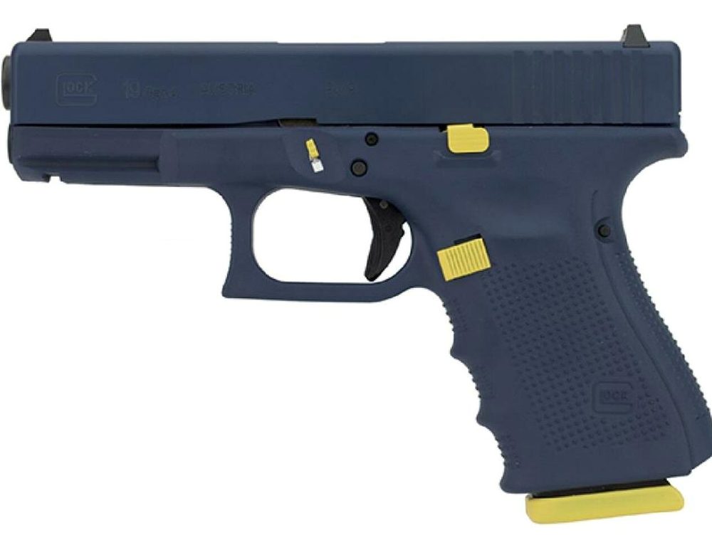 Glock G19 Gen4 9mm, 4.02", Navy Tribute, 15rd