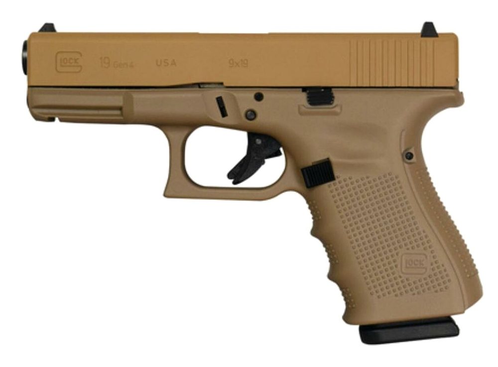 Glock G19 Gen4 9mm 4" Barrel Cerakote Elite Tactical Coyote Tan Made in USA 15rd Mag