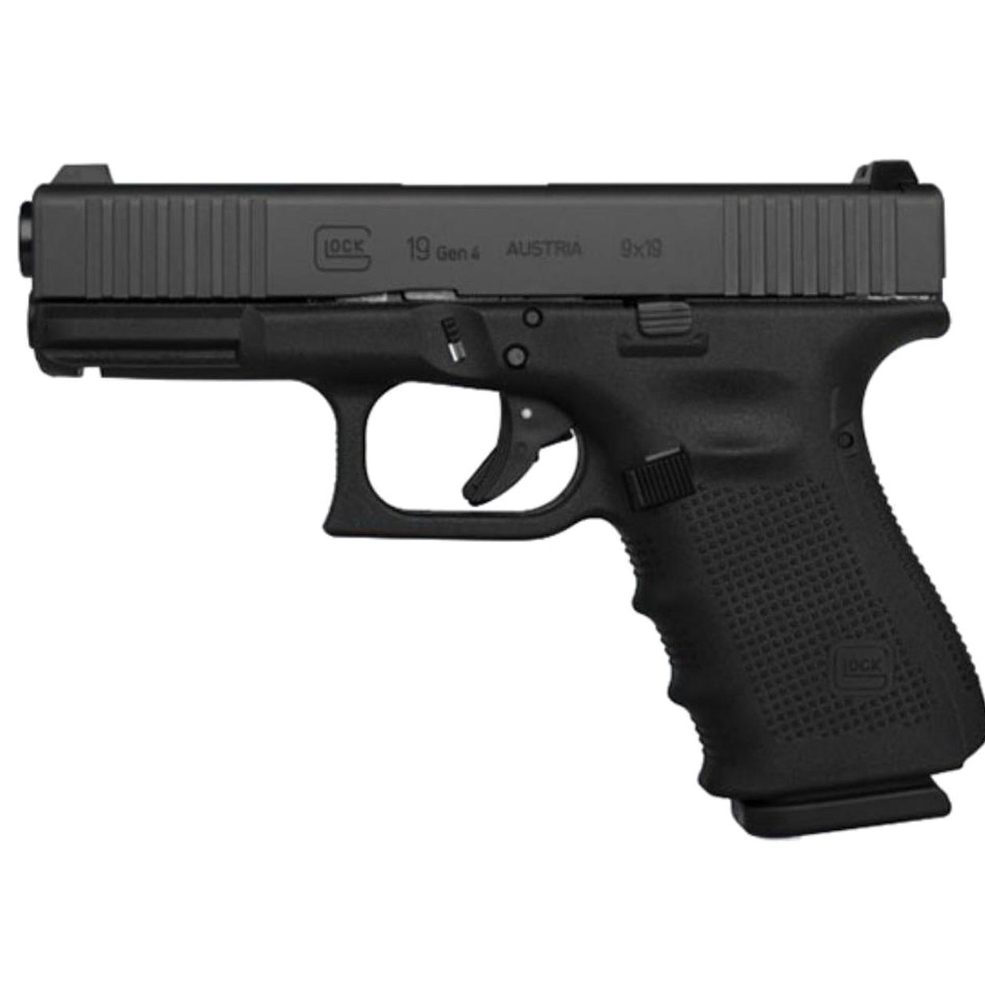 Glock G19 Gen4 9mm, 4" Barrel, Front Slide Serrations, 15rd Mag