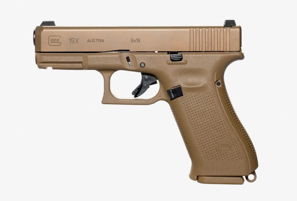 Glock G19X 9mm, 4" Barrel, Coyote Finish, Nite Sites, 1x 17rd, 2x 17+2rd Mags