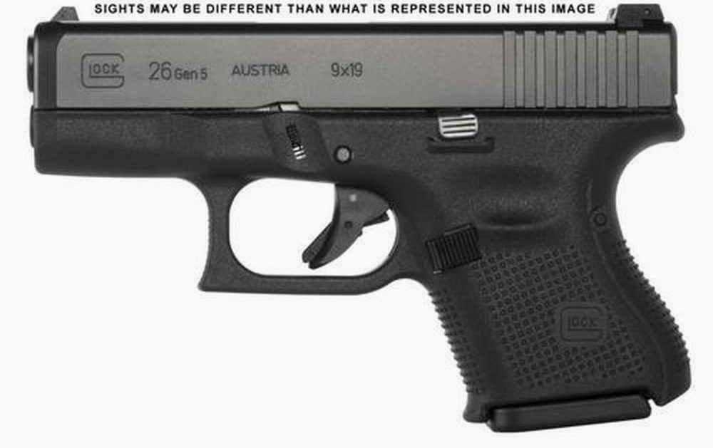 Glock G26 Gen5 9mm Glock Night Sights 10rd Mag