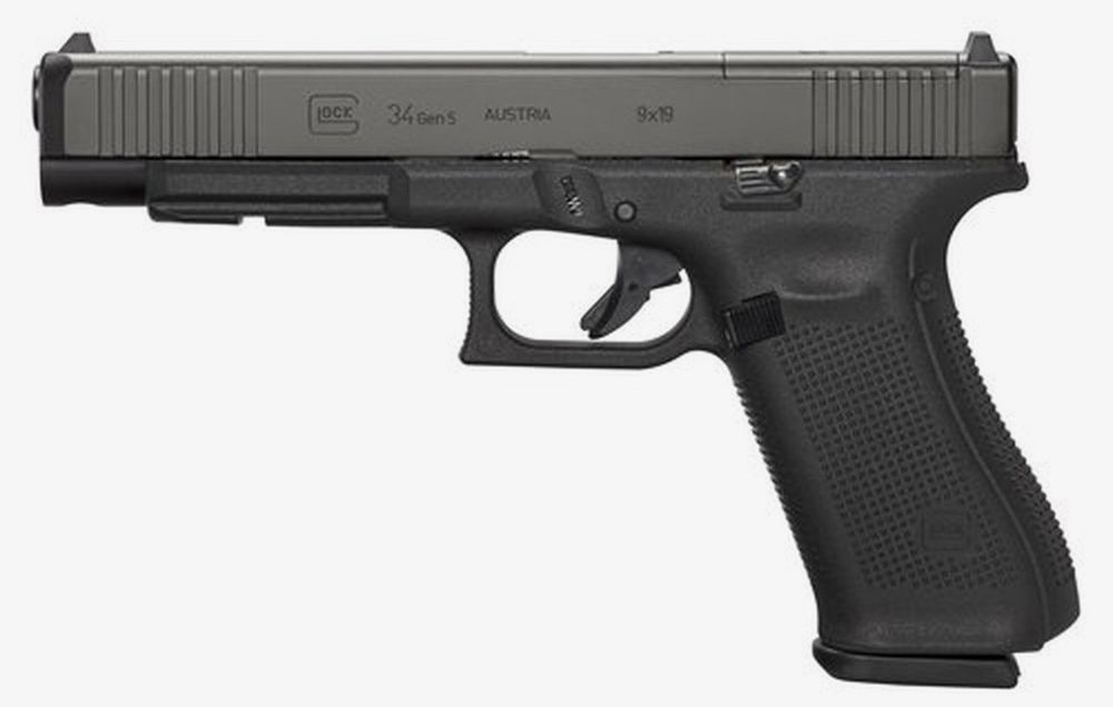 Glock G34 9mm Gen 5 MOS, 5.3", 17rd, Adjustable Sights, Front Serrations