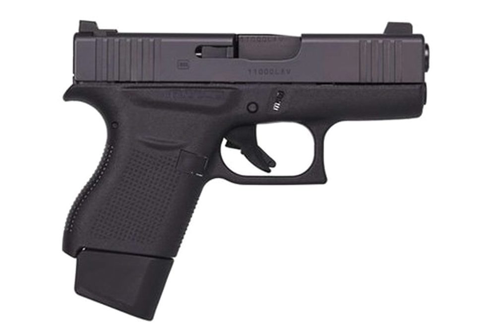 Glock G43 Vickers 9mm, 3.39" Barrel, Ameriglo Pro-Dot FS/BLK Rear, Black, 6rd