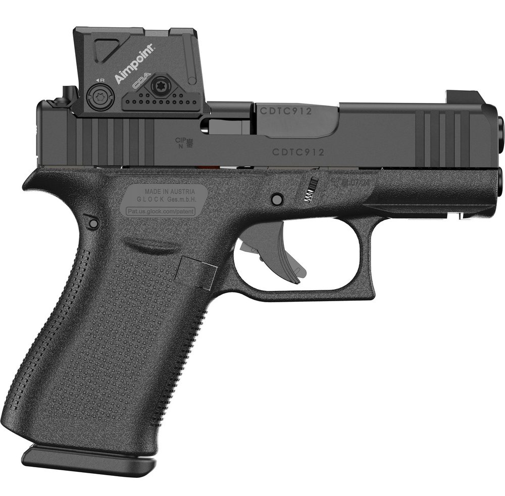 GLOCK G43X A-CUT SEMI AUTO 9MM LUGER (9x19 PARA) HANDGUNS black