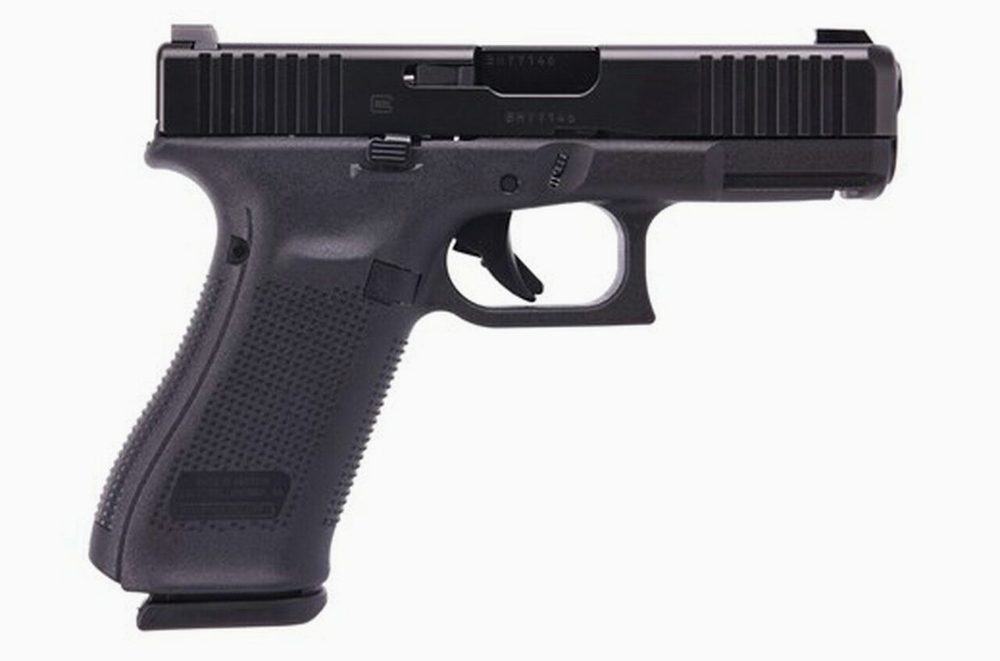 Glock G45 Compact 9mm, 4" Barrel, Fixed Sights, Ambi Slide Stop Lever, Flared Mag Well, 3x17rd Mags