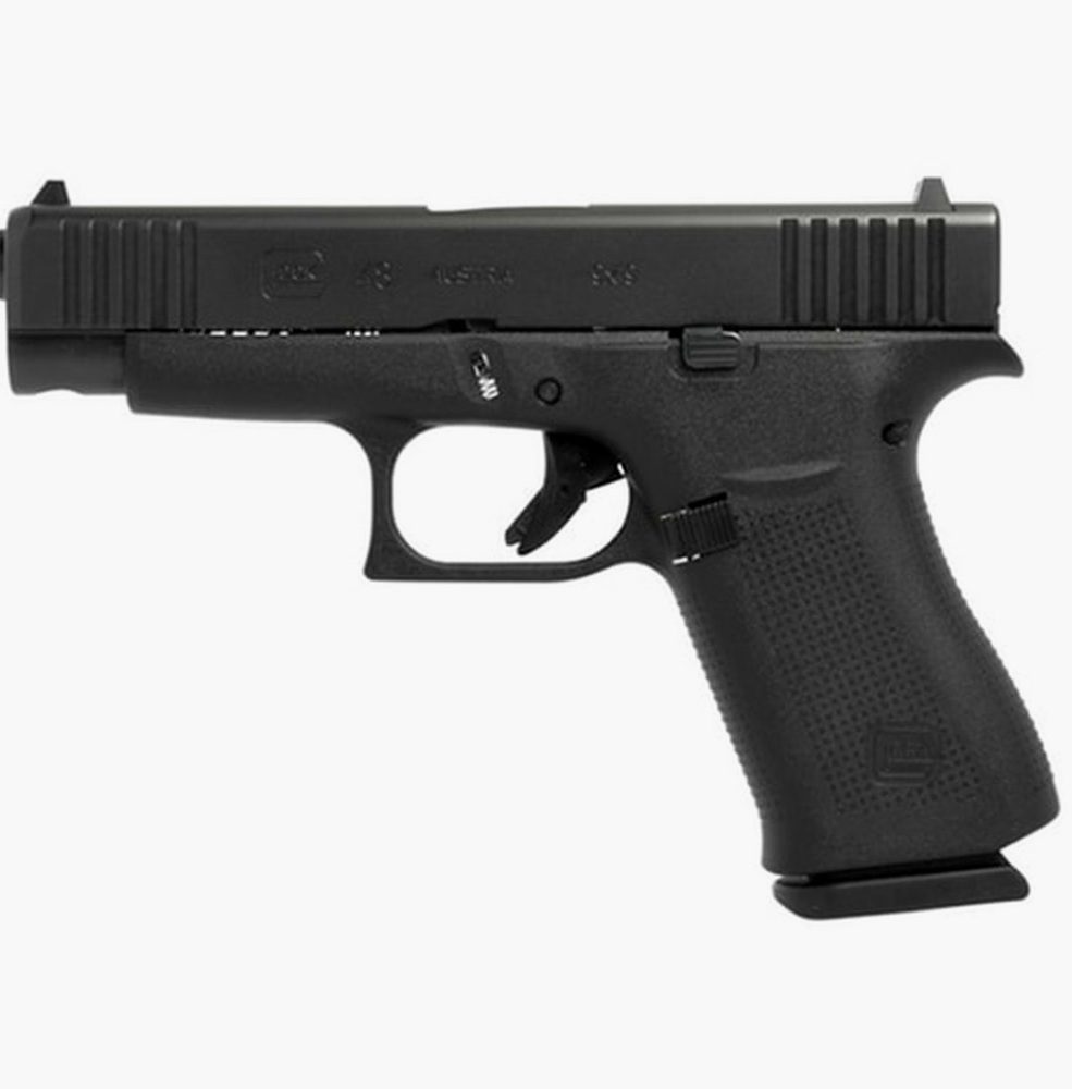 Glock G48 9mm, 4.17" Barrel, 10rd Mag, Black, Fixed Sights