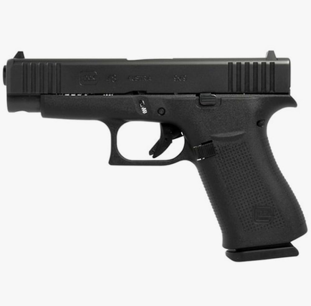 Glock G48 MOS Compact 9mm, 4.17" Glock Marksman Barrel, Fixed Sights, Black, 10rd