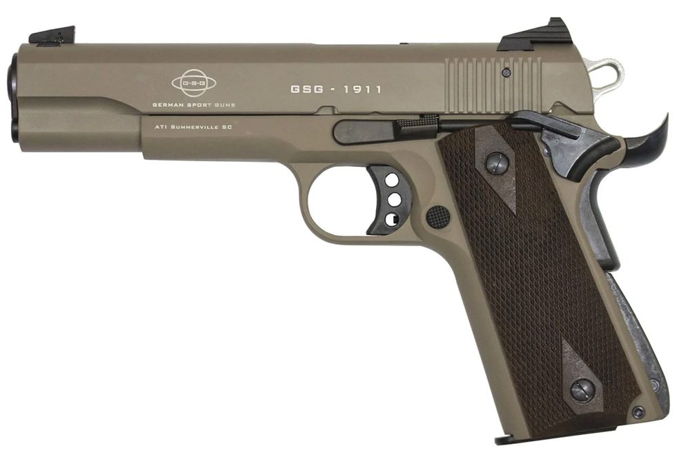GSG 1911-22 22LR Tan Rimfire Pistol with Threaded Barrel