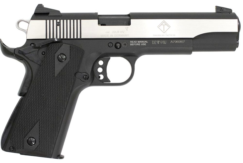 GSG M1911 22LR Rimfire Pistol with 5-Inch Barrel and Polished Slide
