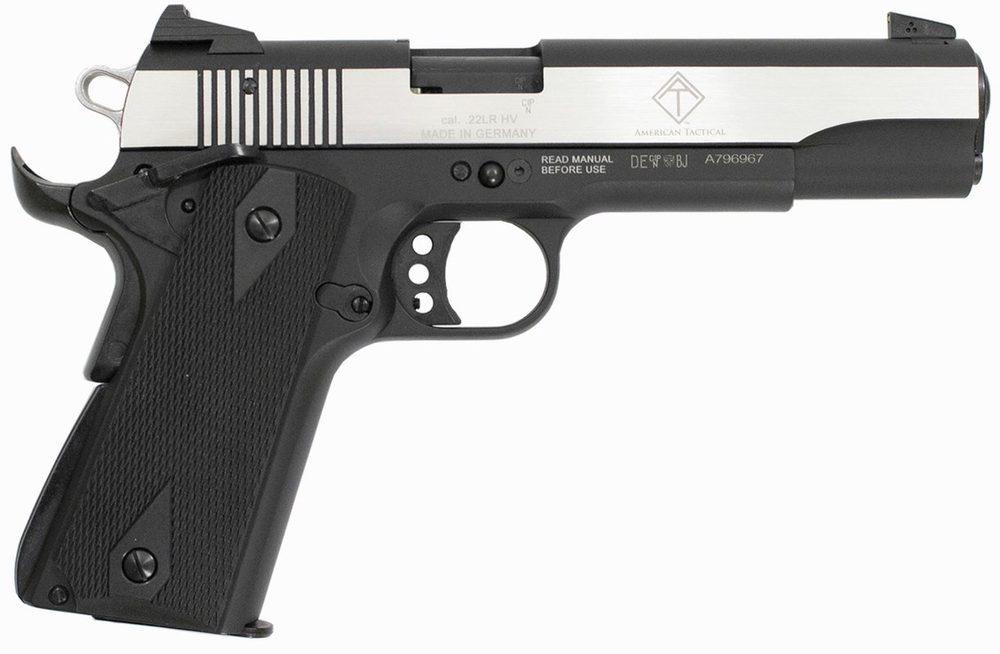 GSG M1911 22LR Rimfire Pistol with 5-Inch Barrel and Polished Slide
