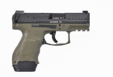 HECKLER AND KOCH VP9SK GREEN 9MM 3.39" BARREL 15-ROUNDS LUMINOUS FRONT SIGHT