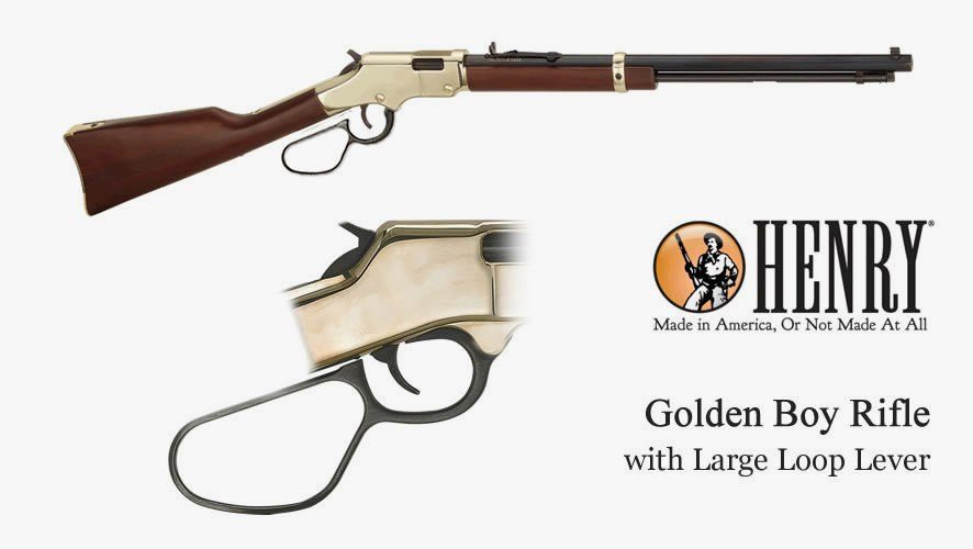 Henry Golden Boy .17 HMR Lever Action Rifle with Large Loop
