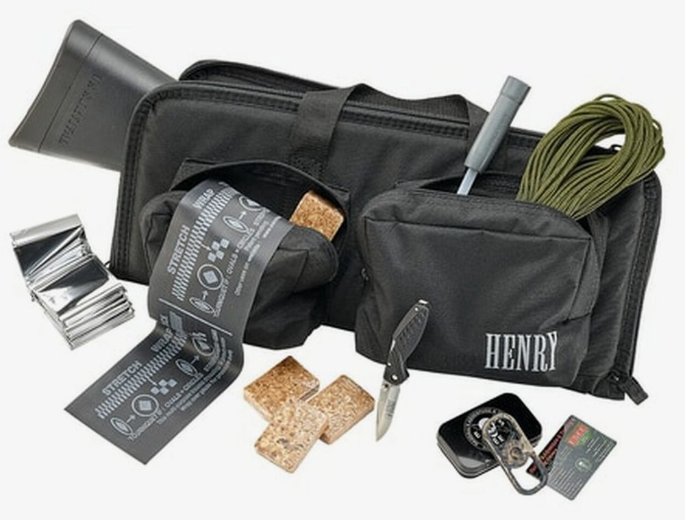 Henry U.S. Survival Pack AR-7 Rifle Plus Gear 22LR 16" Barrel Black Teflon Finish ABS Plastic Stock 8rd Mag