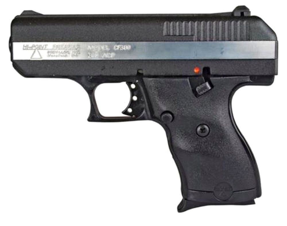 Hi-Point CF-380, .380 ACP, 3.5" Barrel, 8rd, Black, Silver Strip