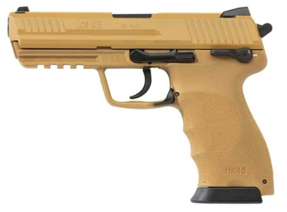 HK HK45 Tan Frame & Slide (V1) DA/SA Safety/decocking Lever Left Side 10rd mag