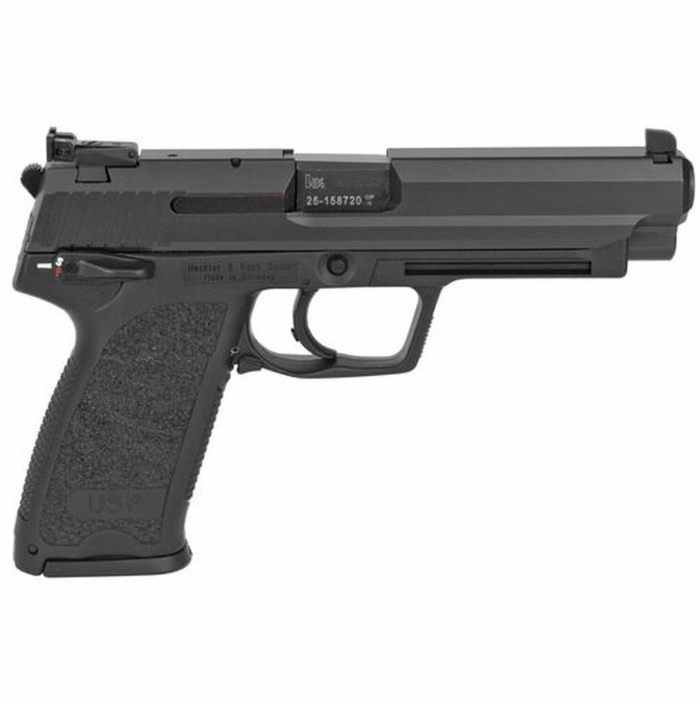 HK USP45 Expert 45 ACP, 5" Barrel, Polymer Frame, Black, 12Rd, 2 Magazines, Adjustable Sights