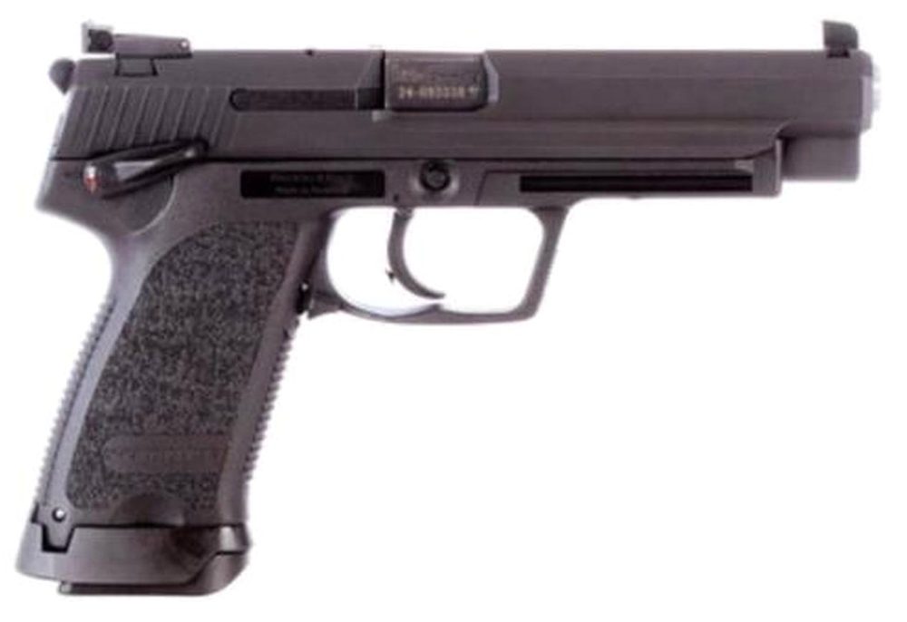 HK USP9 Expert (V1) DA/SA, safety/decocking lever on left, two 18rd steel magazines and jet funnel