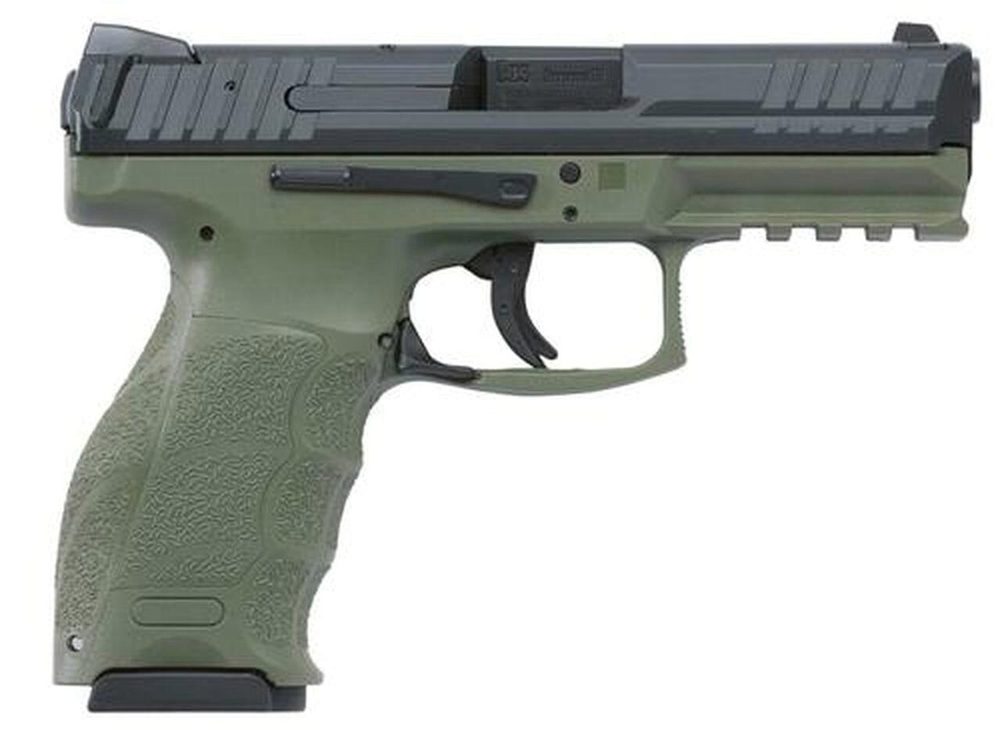 HK VP9 9mm, 4.09", 15rd, OD Green Frame, Interchangeable Backstraps