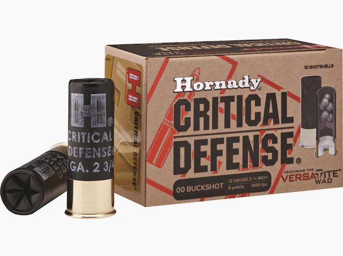 Hornady Critical Defense 12 Gauge Buckshot Ammo 2-3/4″