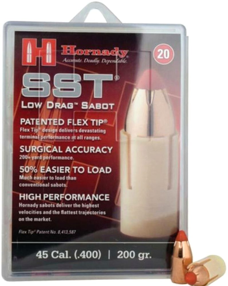 Hornady SST Muzzleloading Bullets .45 Caliber, .400 Diameter, 200gr, 20qty