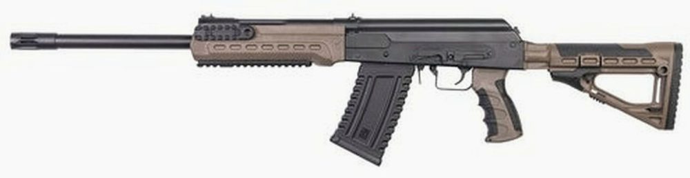 Kalashnikov USA KS-12, Semi-automatic, 12 Ga 3" Chamber, 18" Barrel with Muzzle Brake, Flat Dark Earth, Collapsible Stock, 1-10Rd Magazine, Handguard with Picatinny Rails
