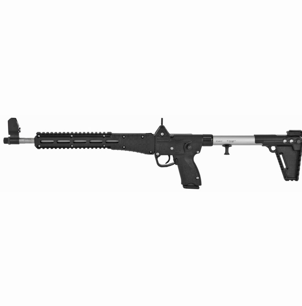 Kel-Tec SUB2000 Glock 17 9mm, Nickel Boron Finsh/Black Furniture, 17rd Glock Type Mags