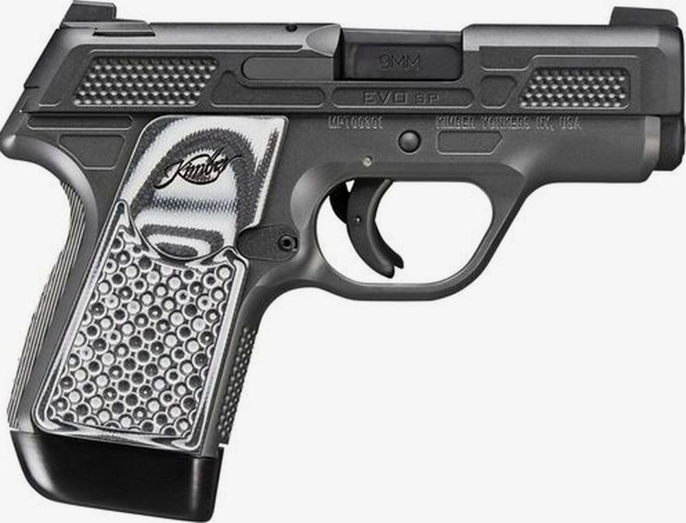 Kimber Evo Sp Cs Custom Shop 9mm 3 Barrel Tritium Night Sights Striker Fired Gray Black G10 Grips Stiplex 7rd MAG