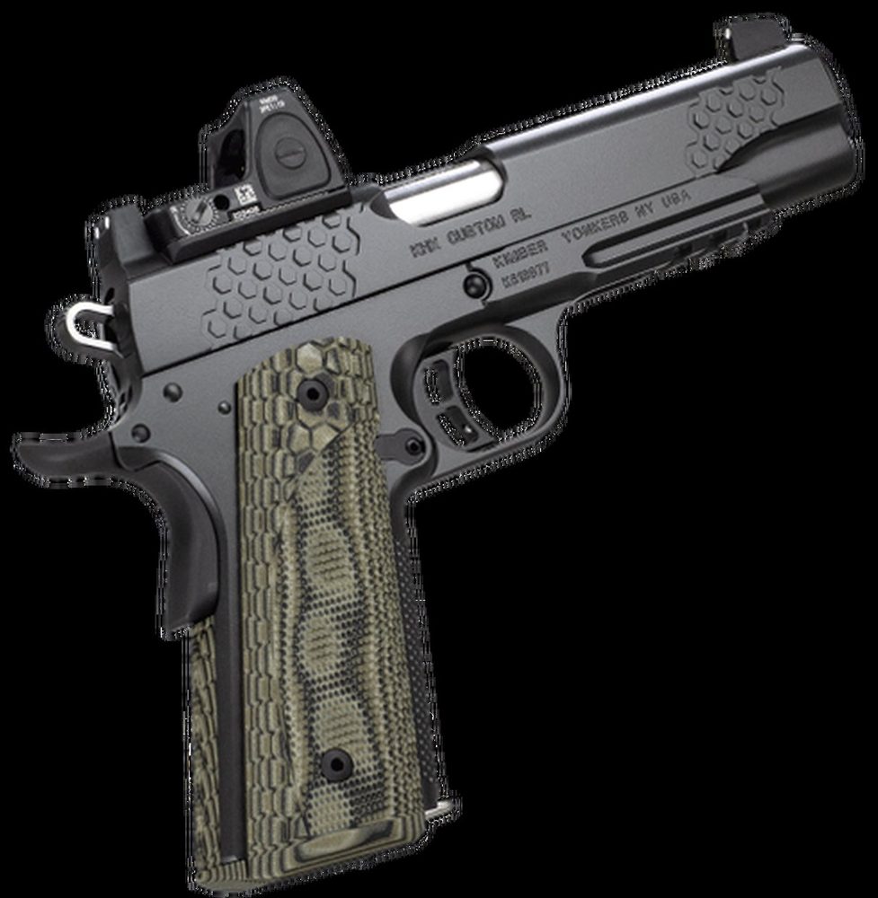 Kimber KHX Custom 1911 Optic Included, Rail 10mm 5" Barrel Trijicon RMR 3.25 MOA Dot 8rd Mag