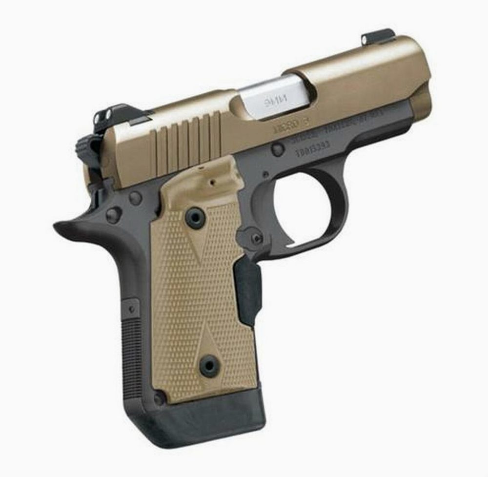 Kimber Micro 9 Desert Tan Crimson Trace Laser Grip, 2 Mags 6/7 rd Mags