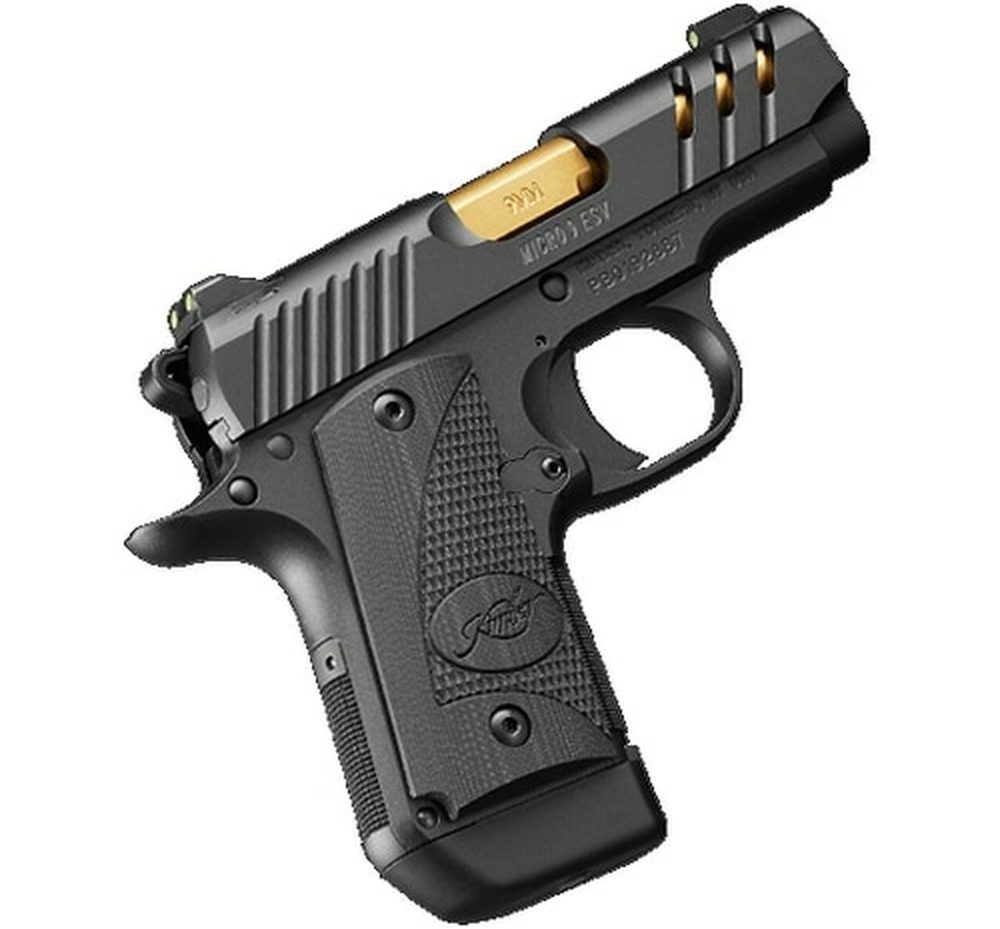 Kimber Micro 9 ESV 9mm, 3.15", Black, TiN Gold Barrel