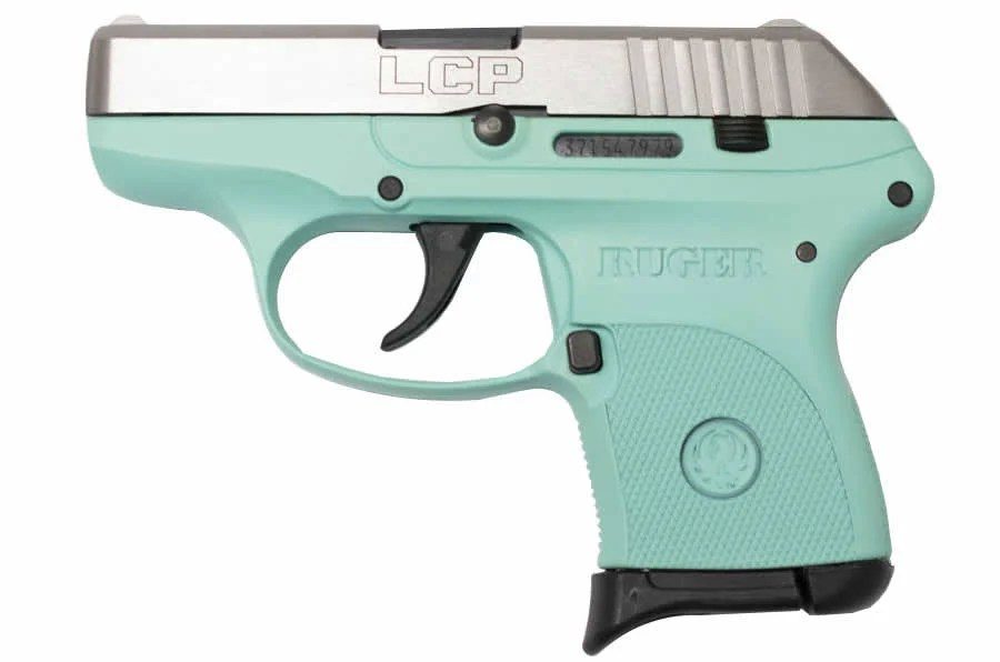 LCP 380 Auto Turquoise Carry Conceal Pistol w/ Nickel Slide (TALO Exclusive)